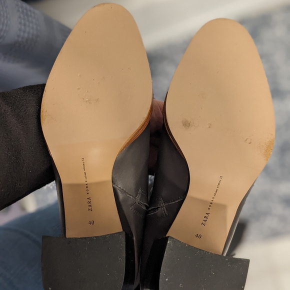 Zara leather knee high boots - Picture 12 of 16